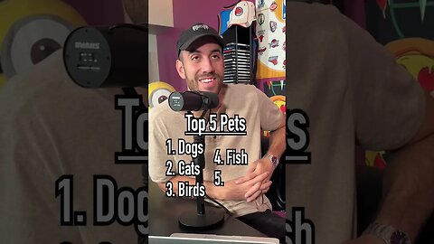 What Are The Top 5 Most Owned Pets?! #shorts #podcast #top5 #pets #animals #dogs #guessinggame