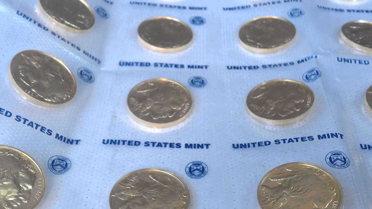 20 Ounces Of Gold Buffalos Roaming On A Sheet!