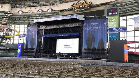 Miller Park prepares for Kenny Chesney concert