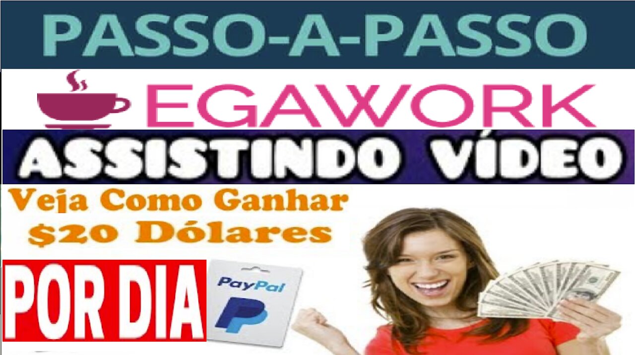 [ Tutorial EgaWorks ] Como ganhar $20 diário assistindo vídeo fácil | Será que paga? | Home Office