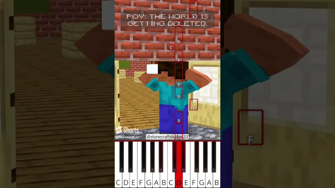 POV: The world is getting Deleted (@stonecraftstudios23) Minecraft - Octave Piano Tutorial