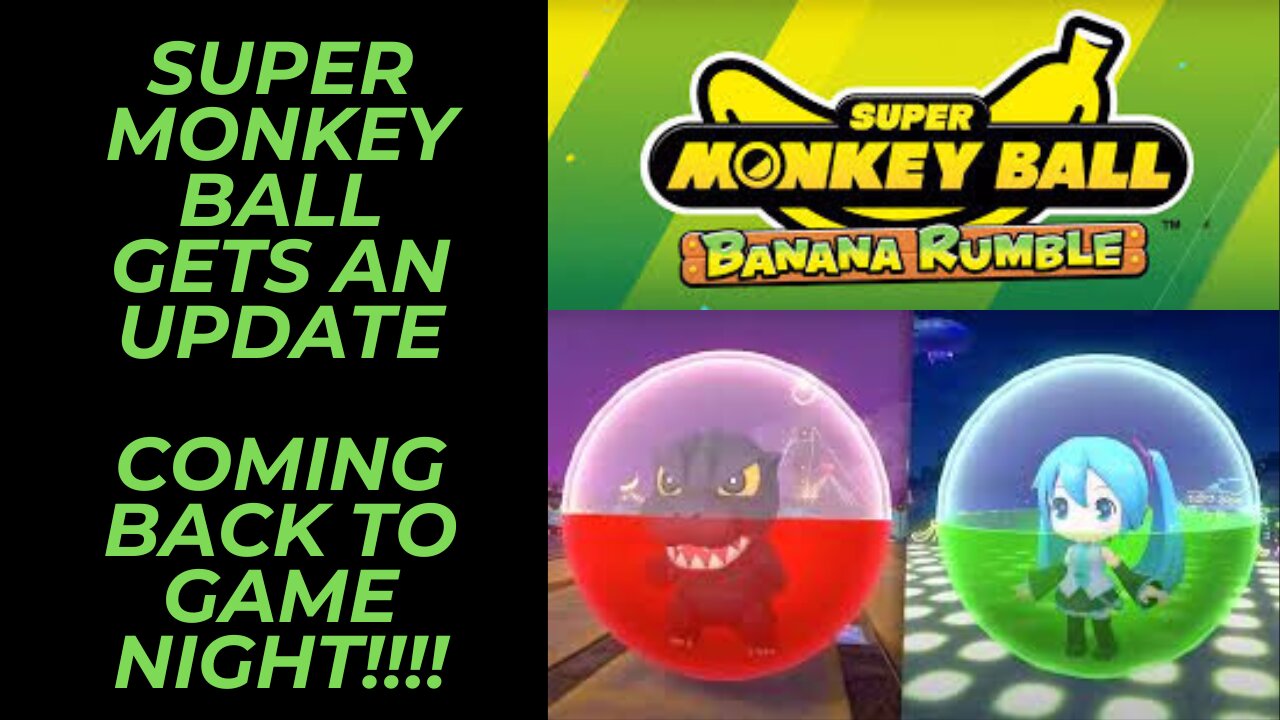 Super Monkey Ball Banana Rumble DLC Announcement | Godzilla & Hatsune Miku Characters are Coming!!!