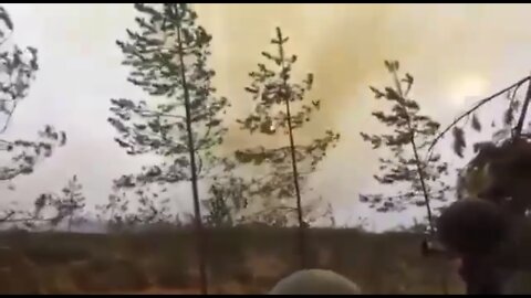 Footage Reportedly From Earlier Today of a Massive GRAD Barrage From Russia