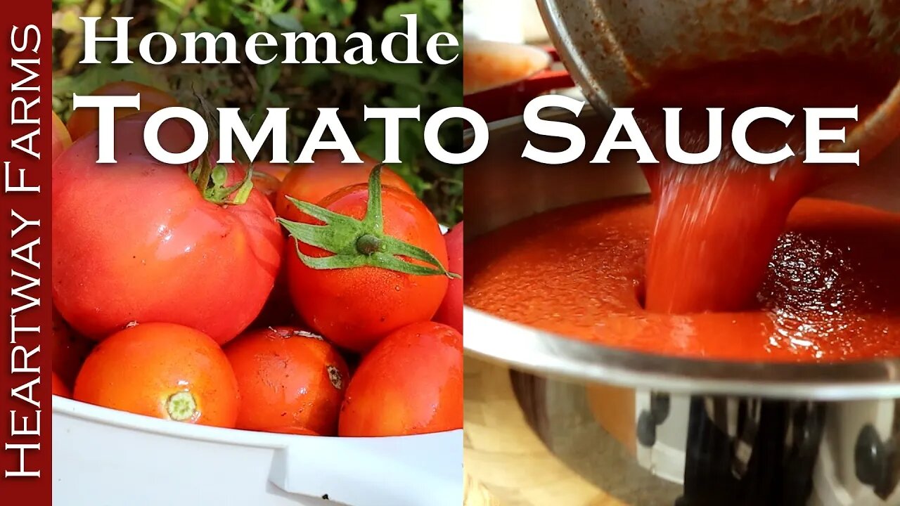 How To Make Garden Fresh Tomato Sauce | Canning Food Preservation | Prepping | Heartway Farms