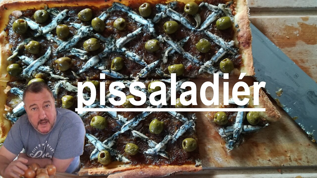 how to make pissaladiére a wonderful French pizza with onions anchovy and olives