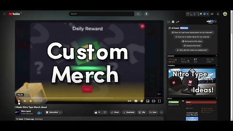 1 Hour of Nitro Typists " I created custom nitro type merch!"