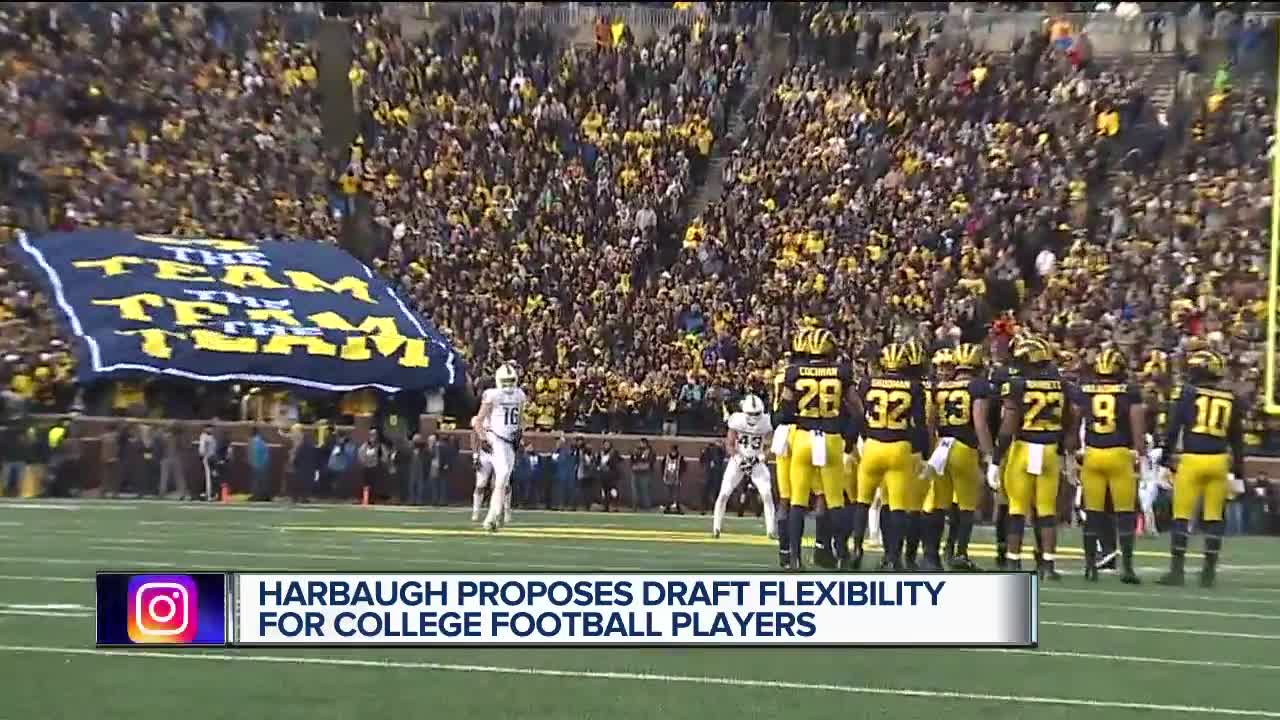 Jim Harbaugh pens open letter proposing draft flexibility for college football players