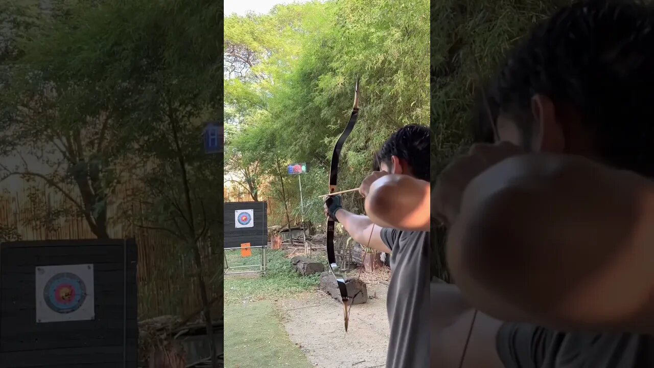 45LBS @ 30” TURKISH BOW USING MY WEAK HAND TO SHOOT #short