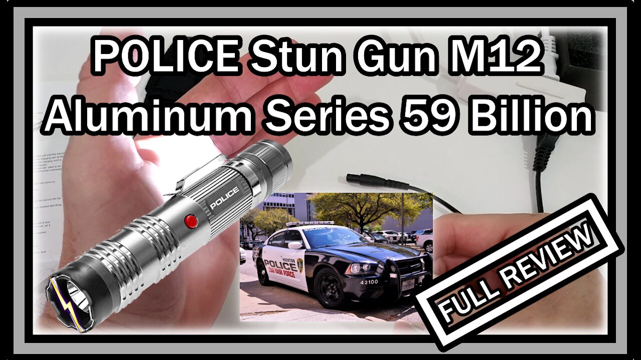 POLICE Stun Gun M12 - Aluminum Series 59 Billion with LED Flashlight FULL REVIEW With Instructions