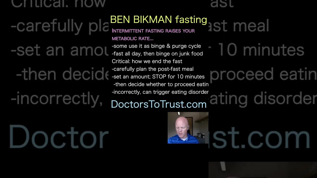 BEN BIKMAN. fasting raises your metabolic rate