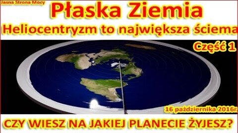 Płaska Ziemia - Heliocentryzm to największa ściema. Czy wiesz na jakiej planecie żyjesz Część 1