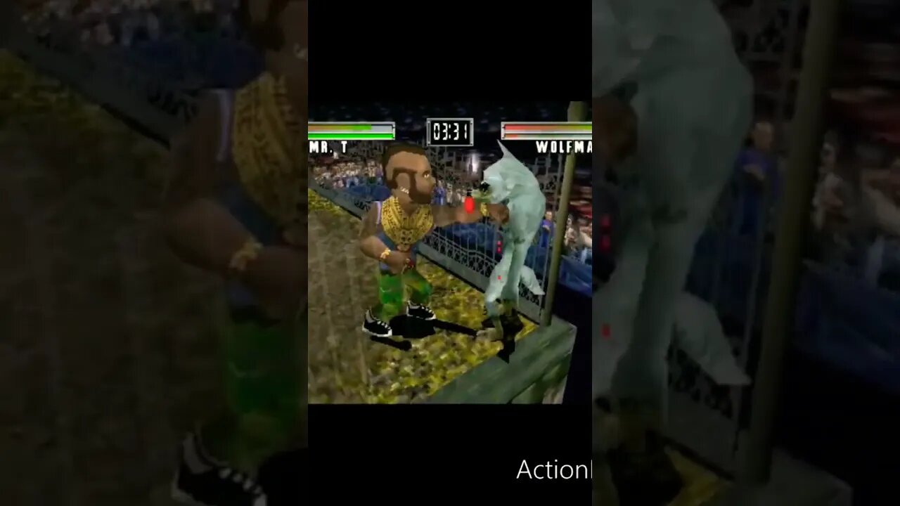T vs Wolfman #celebritydeathmatch #ps1 #retrogaming