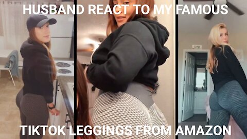HUSBAND REACT TO MY FAMOUS AMAZON LEGGINGS