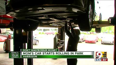 Harrison mom's car starts rolling in park