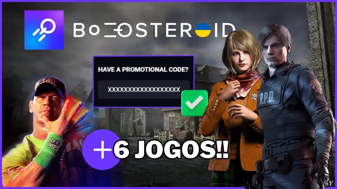 BOOSTEROID: 6 NOVOS JOGOS, 1 deles é GRÁTIS!! +5 CÓDIGOS com 30% OFF na ASSINATURA!!