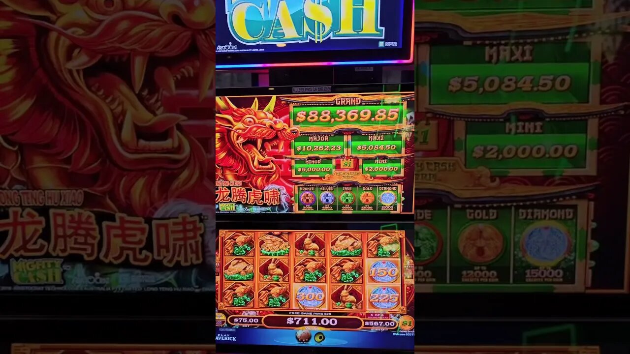 Mighty Cash Came out ROARING #casino #raja #lasvegas