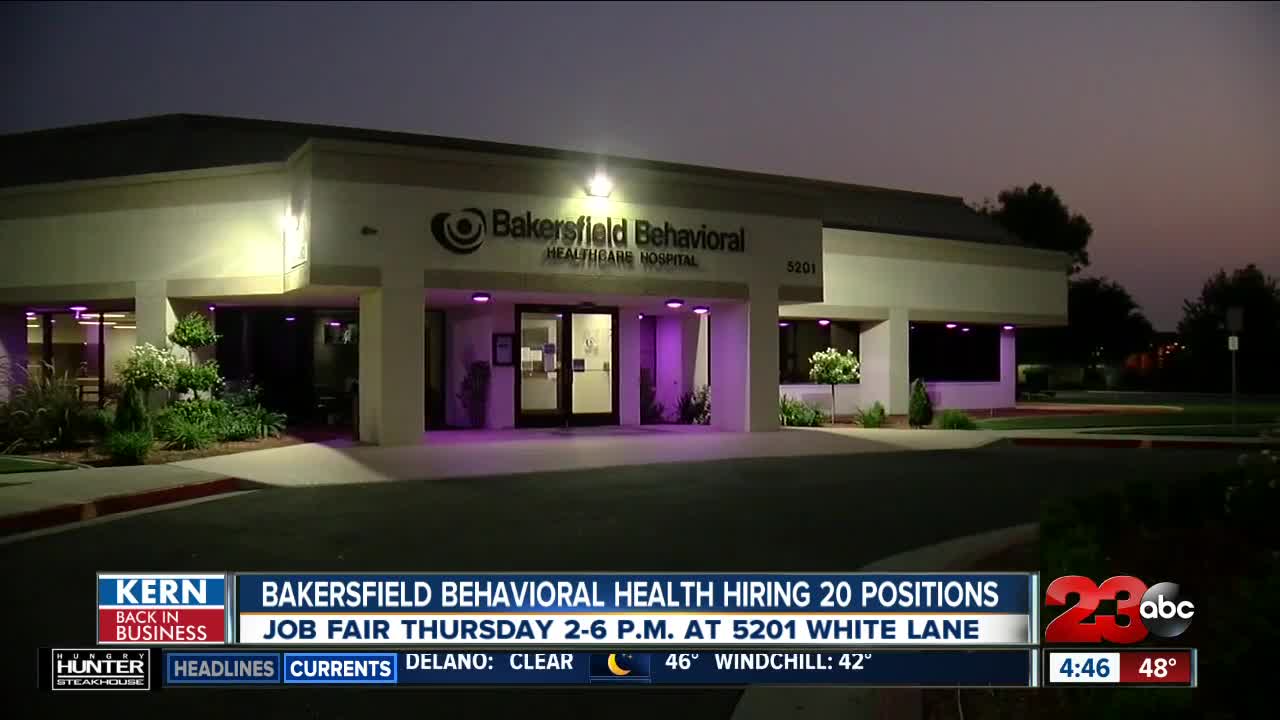 Bakersfield Behavioral Health Hiring 20 Positions at Job Fair