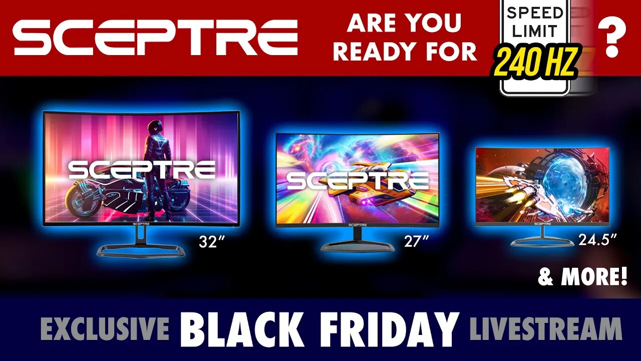 Black Friday Gaming LCD Panels from Sceptre!