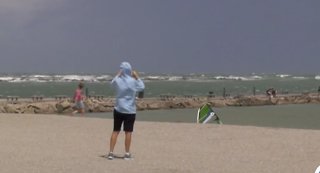 Wind gusts have lifeguards on alert