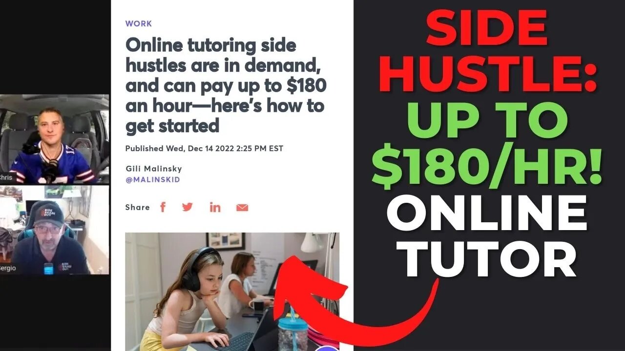 THIS SIDE HUSTLE Can Make Up To $180 An Hour - Online Tutoring