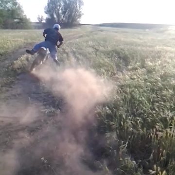 "Dirt Bike Fail: U-Turn is harder than it looks"