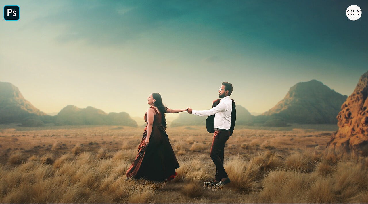 Magical Pre-Wedding Photoshoot Transformation Photoshop Manipulation Tutorial