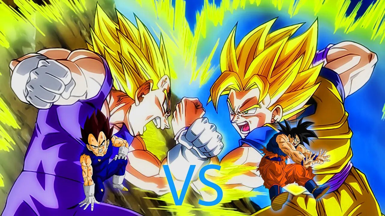 GOKU VS VEGETA 3 - (WHO IS STRONGEST) - MAJIN & KID BUU SAGA