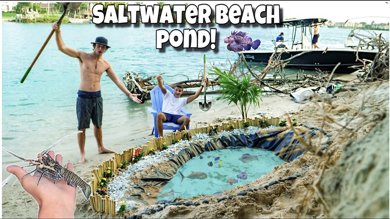 DIY EXOTIC BEACH FISH POND!! *Insane*