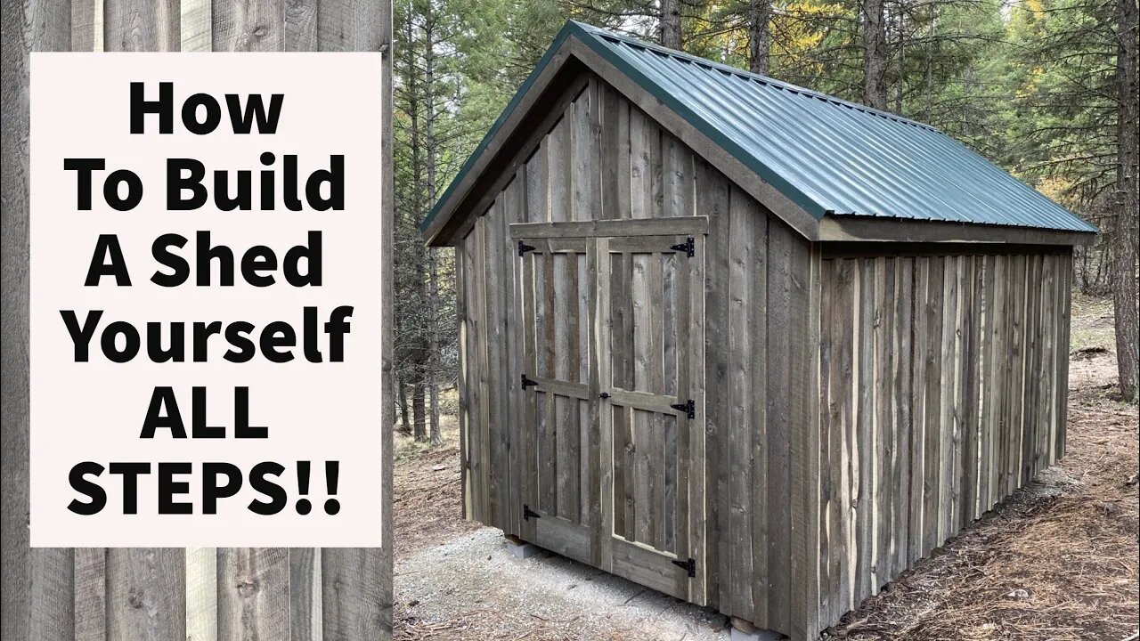 How To Build A Shed By Yourself All STEPS 10x16 diy