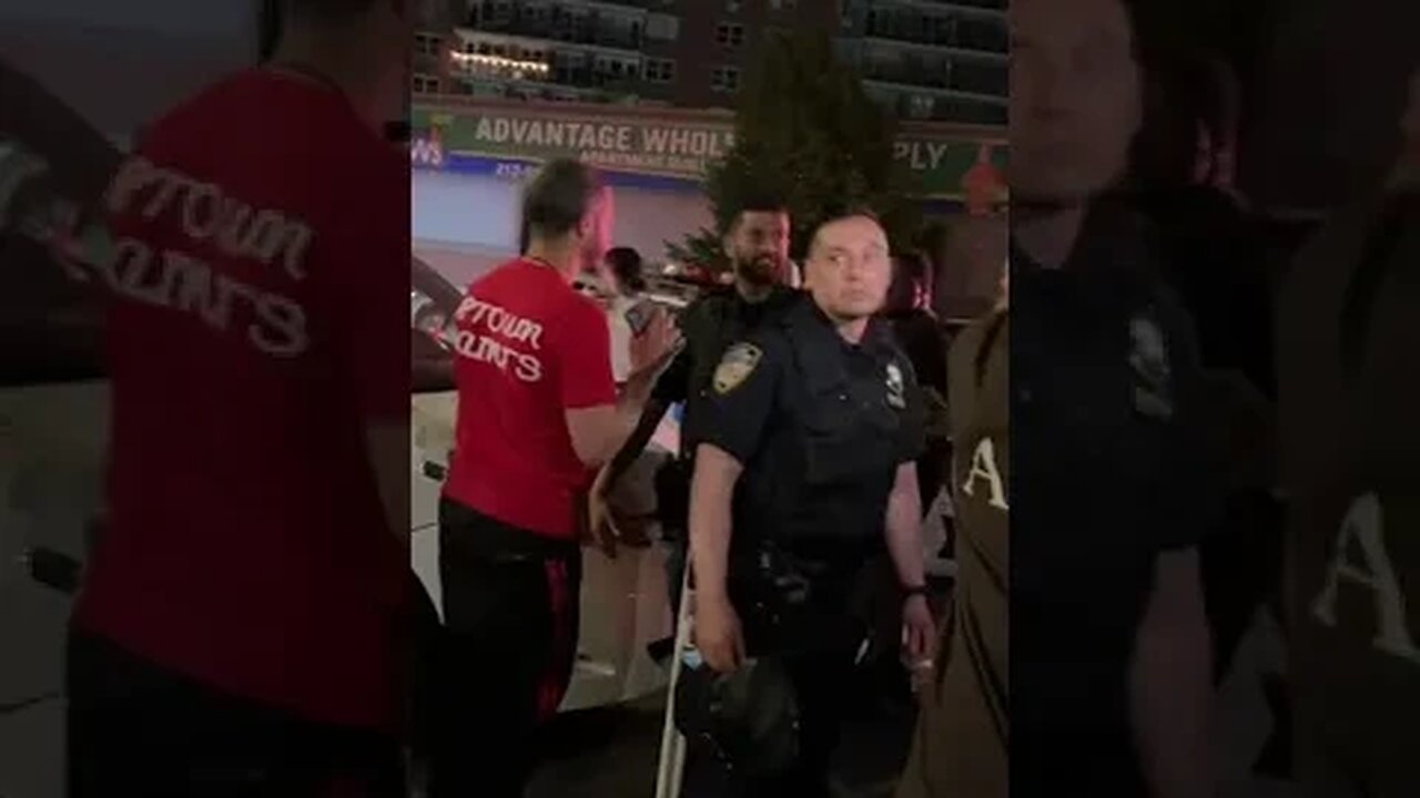 Police in NYC man handle pedestrians over music. #nypd