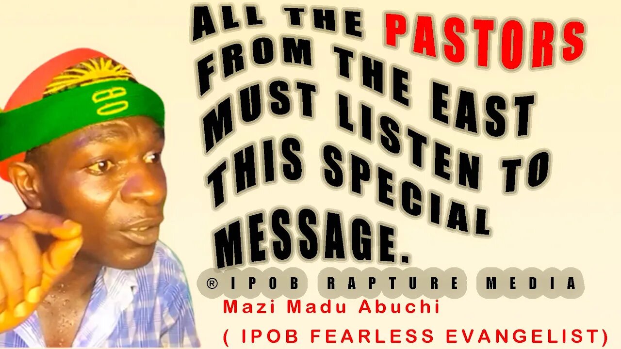 A Direct Message To All Biafra Pastors From Our Very Powerful Ipob Confirmed Evangelist, LISTEN!