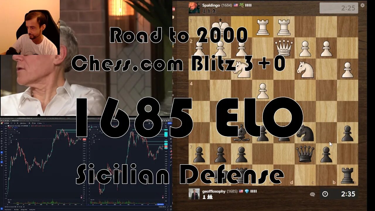 Road to 2000 #144 - 1685 ELO - Chess.com Blitz 3+0 - Sicilian Defense