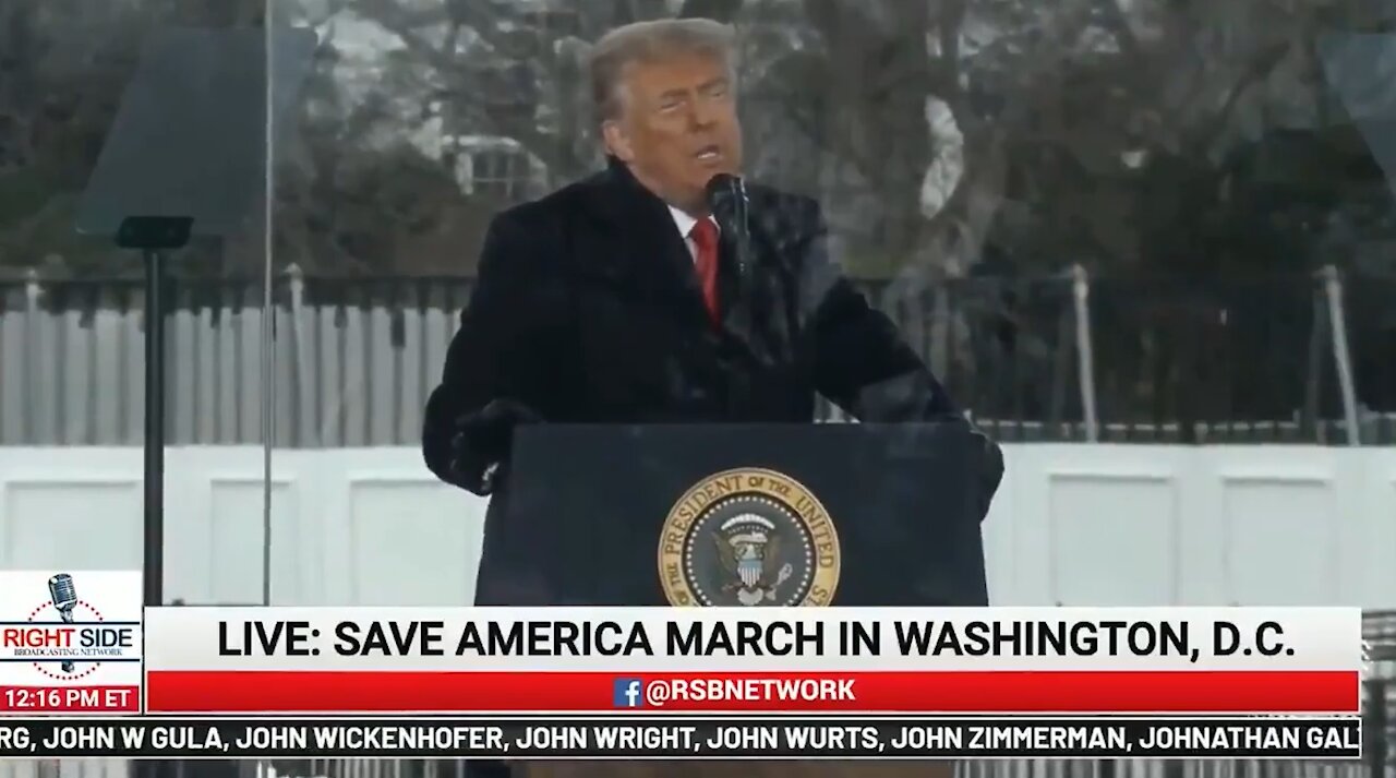 Trump Tells Crowd To March Peacefully and Patriotically