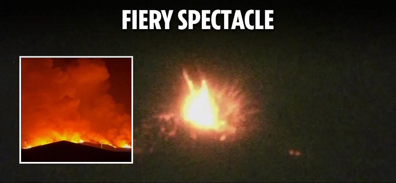 Lava spews from Iceland volcano as eyewitness captures fiery eruption