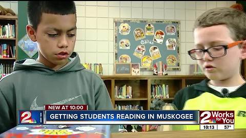 Muskogee Elementary school uses grant to buy books and keep boys reading