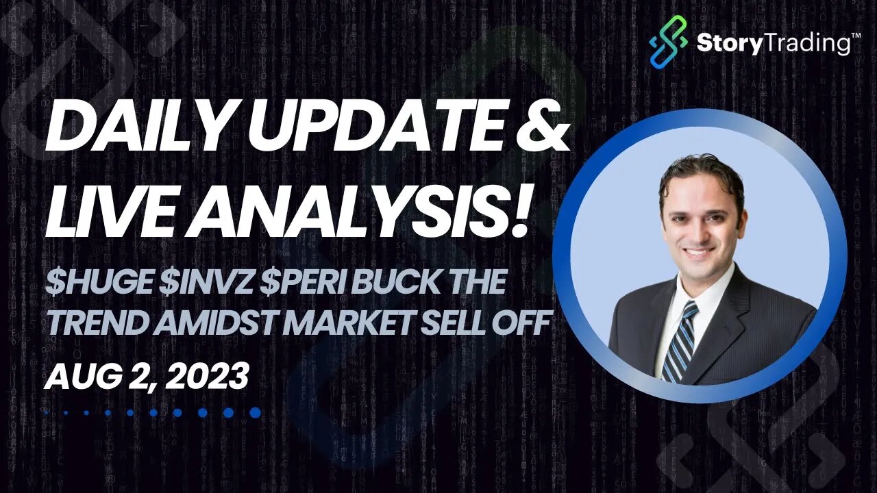 Daily Update & Live Analysis: $HUGE $INVZ $PERI buck the trend amidst market sell off