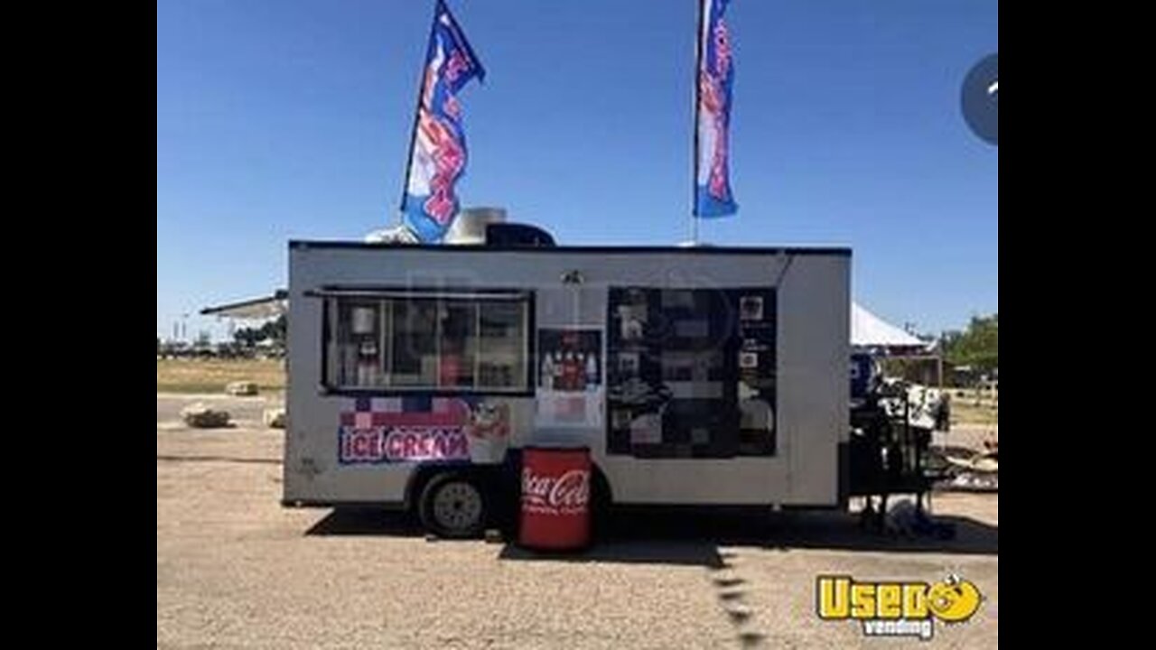 2018 - 8' x 16' Shaved Ice Concession Trailer | Mobile Food Unit for Sale in Texas!