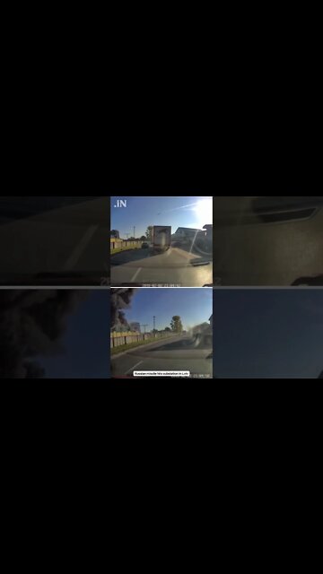 When Russian missile hits substation in Lviv #shorts