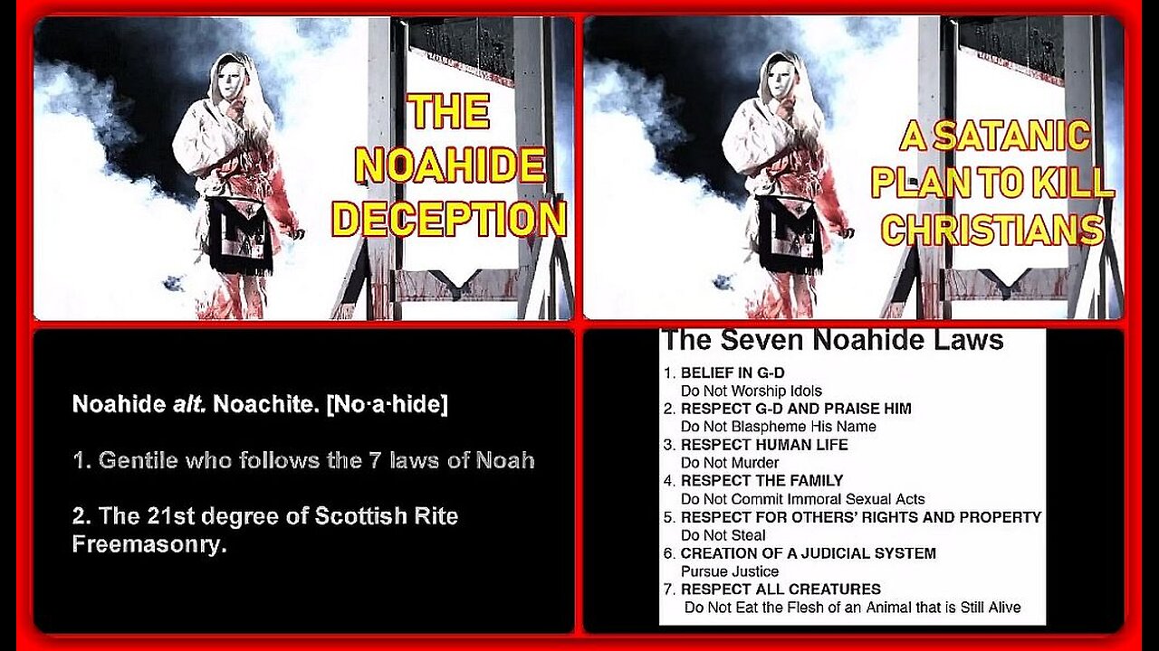 👀📢 The ✡️NOAHIDE Deception • New (✡️Noahide) World Order • (A Satanic Plan to Kill ✝️Christians)