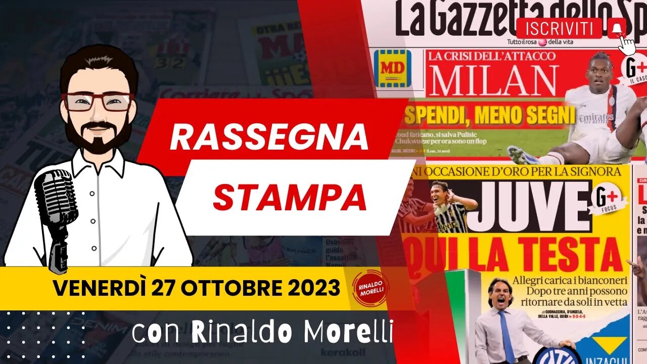 Partite le veline: Pioli a rischio? | 🗞️ Rassegna Stampa 27.10.2023 #511