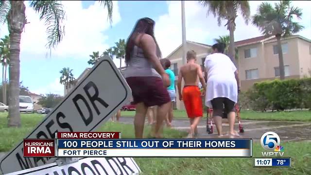 100 people still out of their homes in Fort Pierce from flooding