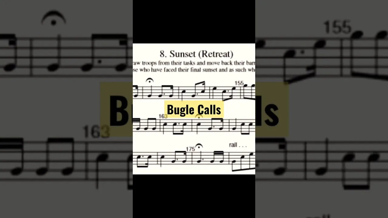 SUNSET (Retreat) - [Bugle Calls] on Trumpet - Military Cadence