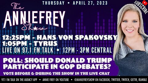 Trump Debates, Hunter Biden Lawyers Meet DOJ, Hair Washing • Annie Frey Show 4/27/23