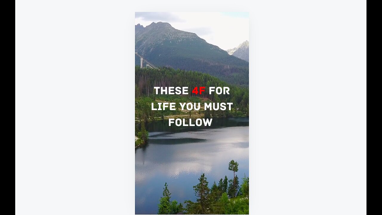 4F to Follow for your life