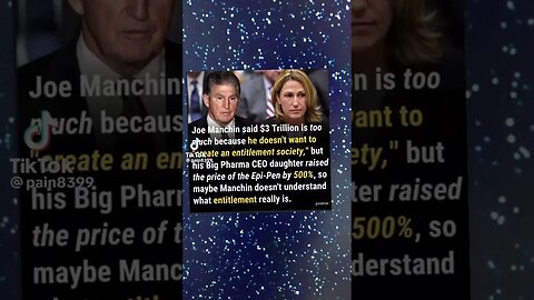 How #joemanchin Claims No #entitlement #society but…