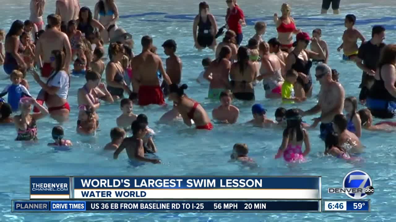 Water World taking part in largest swim lesson today