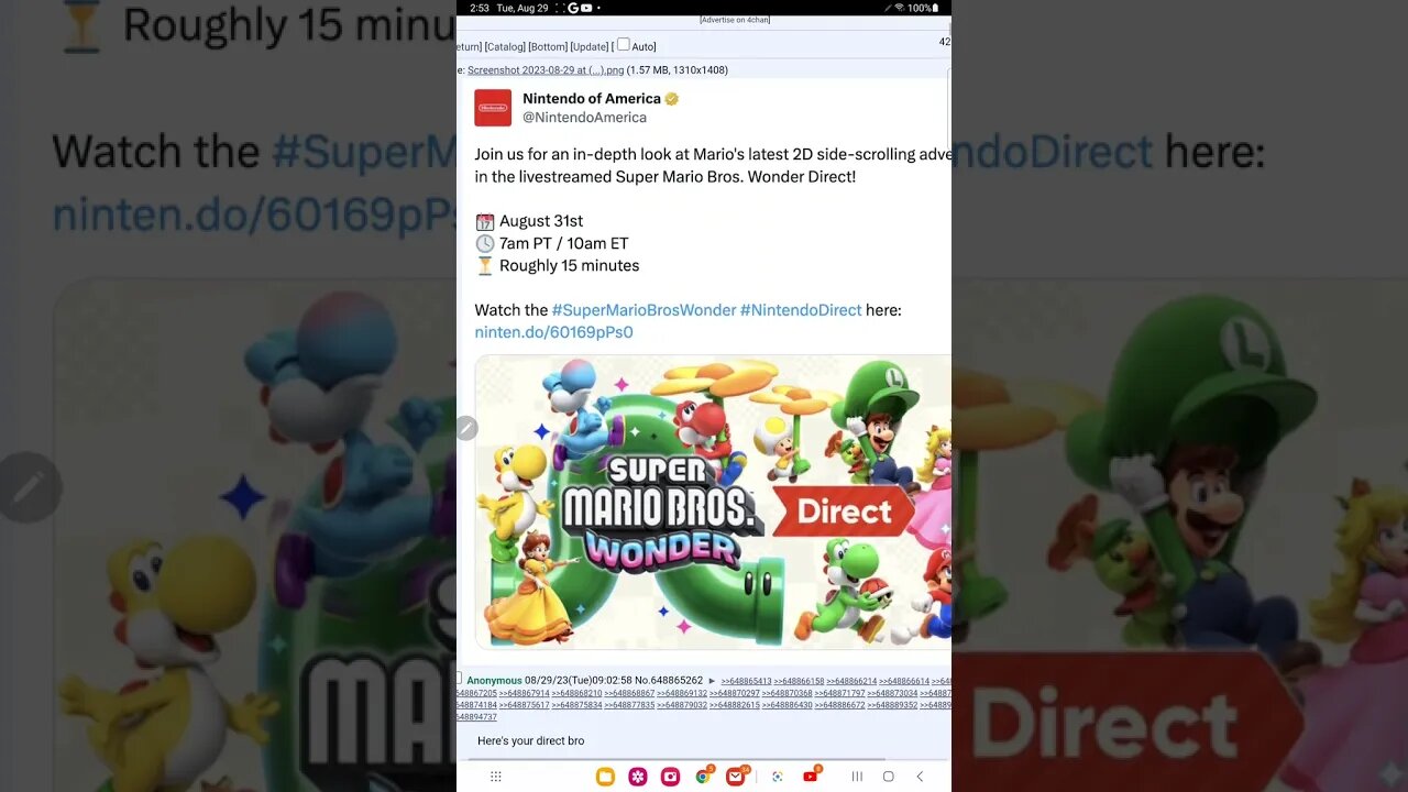 mario bros wonder direct confirmed