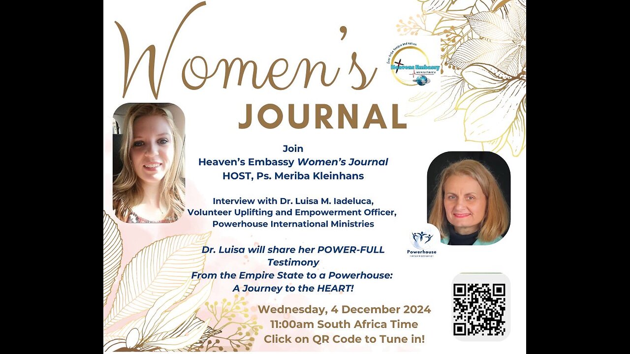 Heaven's Embassy's Women's Journal Interview with Dr. Luisa