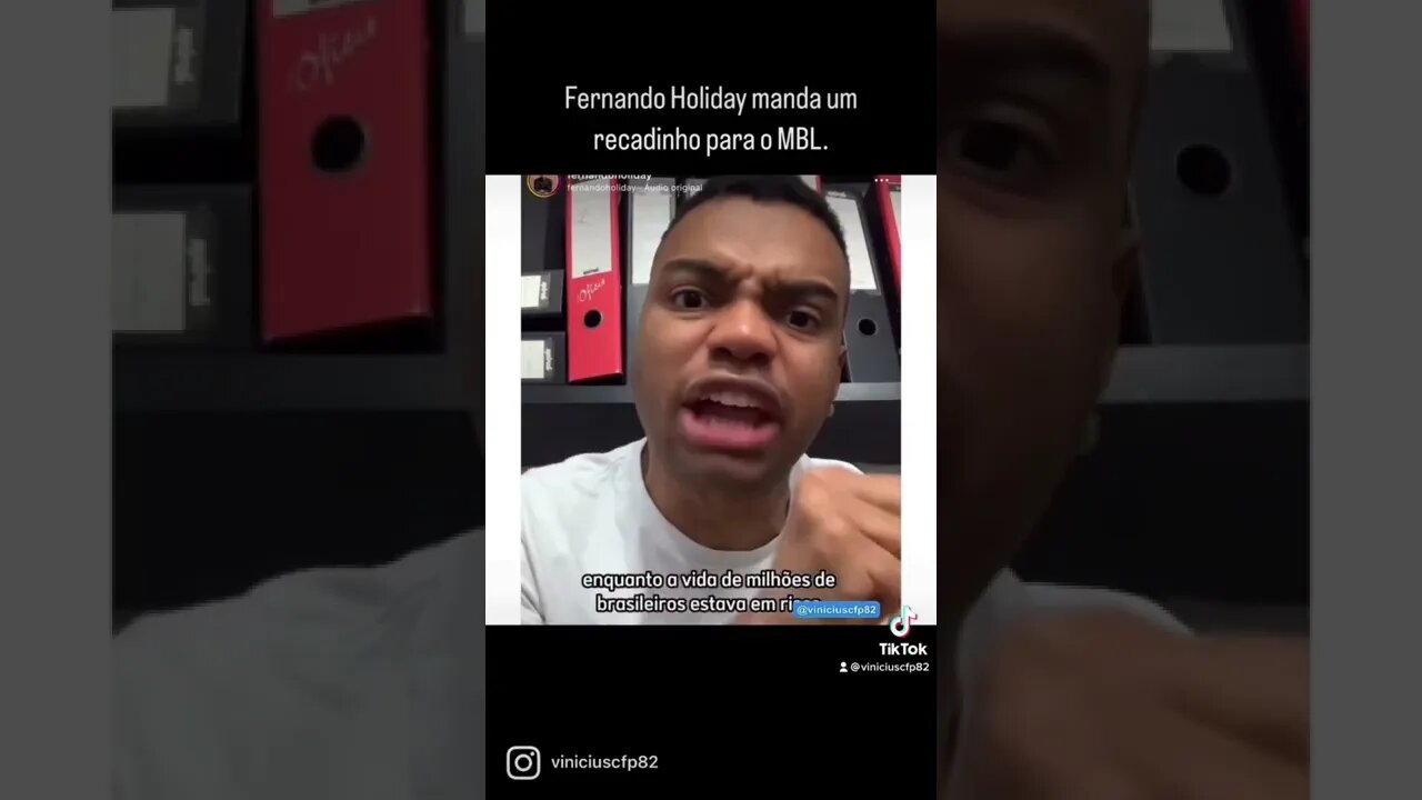 Fernando Holiday manda um recadinho para o MBL.