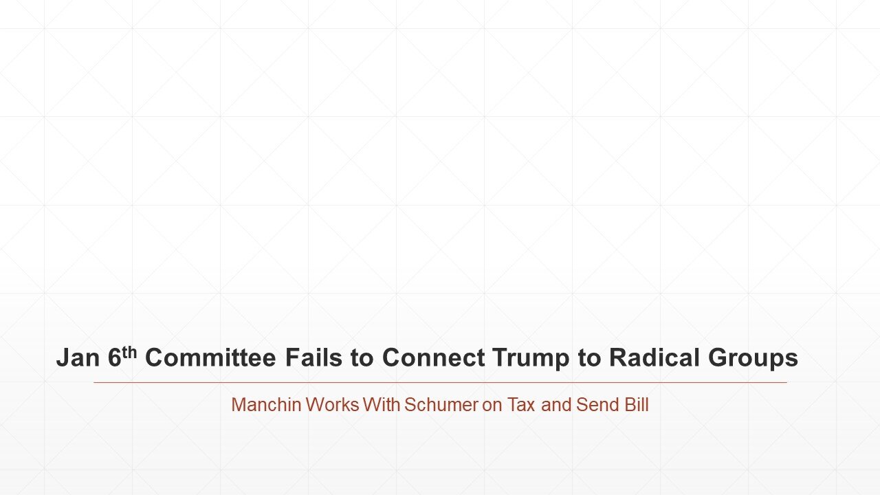 Jan 6th Committee Fails to Connect Trump to Radical Groups